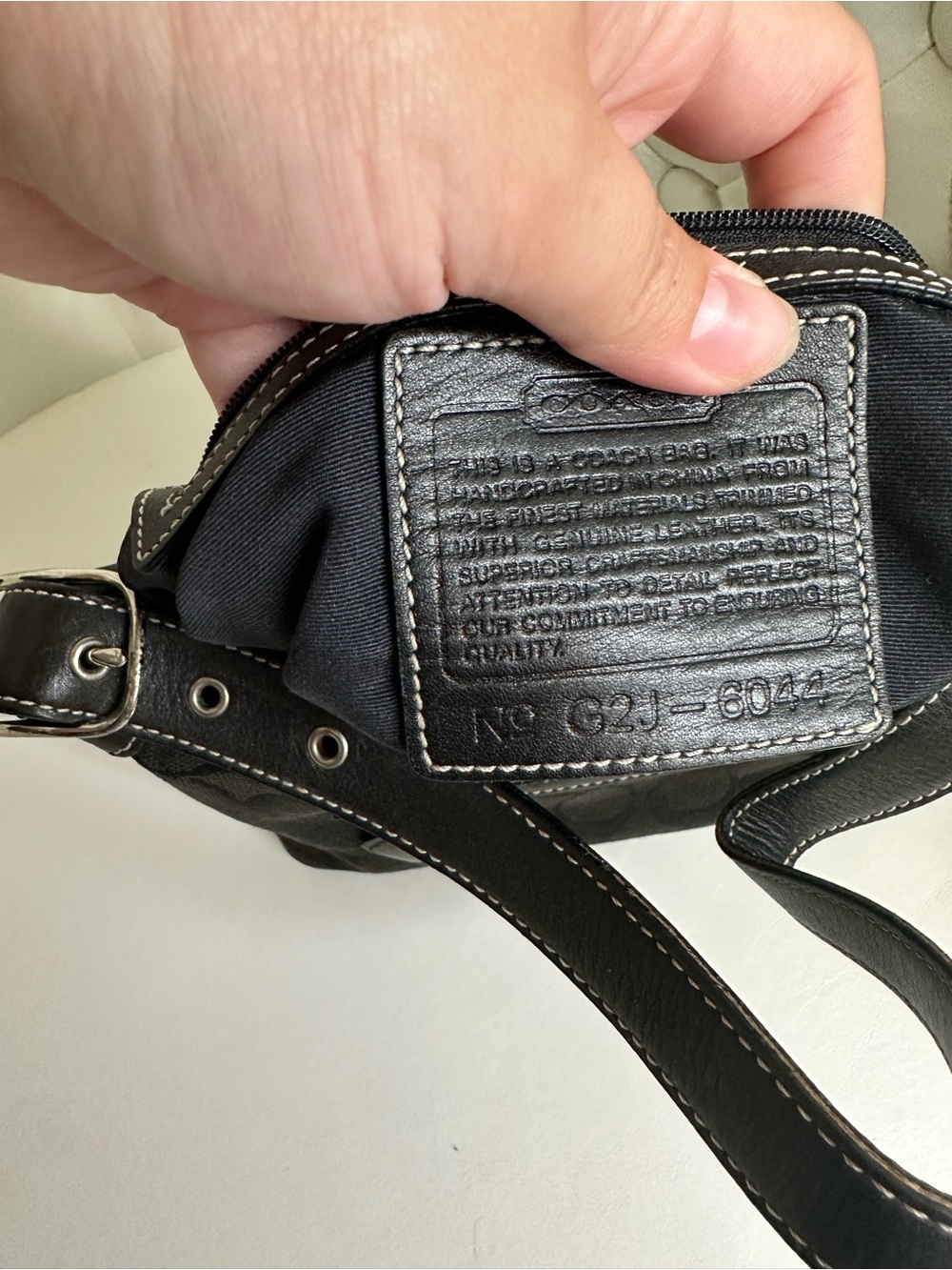 Coach Black Signature Jacquard Shoulder Bag with - Picture 4 of 5